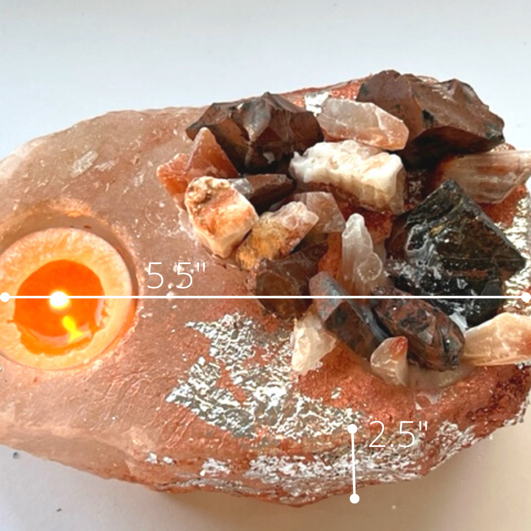 Opal-Obsidian-Jasper - Kat & Gio Aromatherapy Crystal Gemstone Candles 