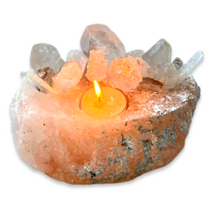 Quartz - Ice Calcite - Kat & Gio Aromatherapy Crystal Gemstone Candles 