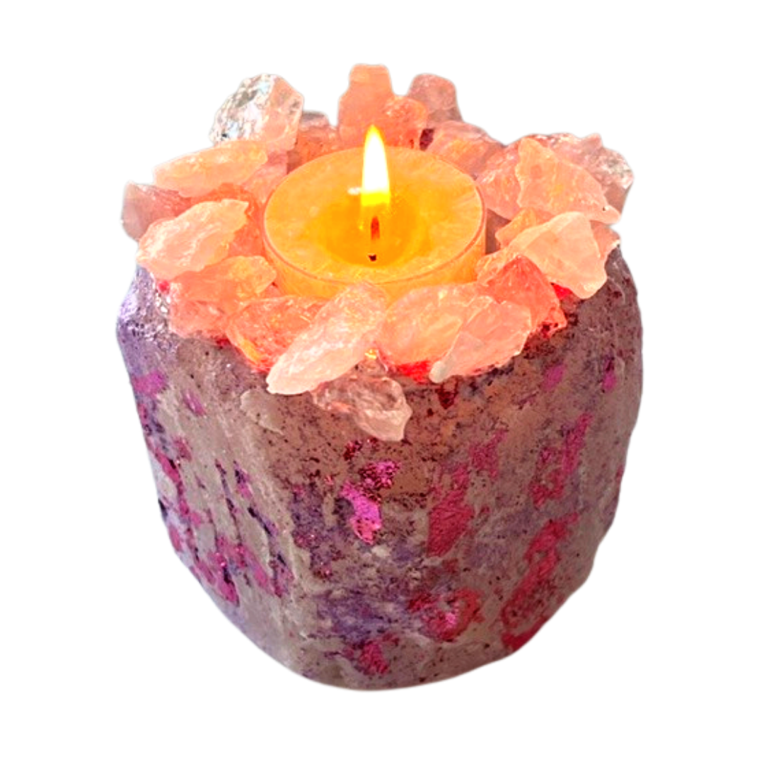 Rose Quartz - Kat & Gio Aromatherapy Crystal Gemstone Candles 