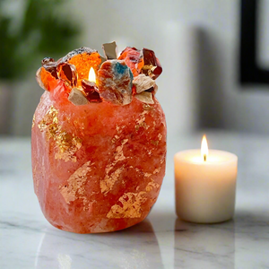 Apatite - Fire Opal - Kat & Gio Aromatherapy Crystal Gemstone Candles 