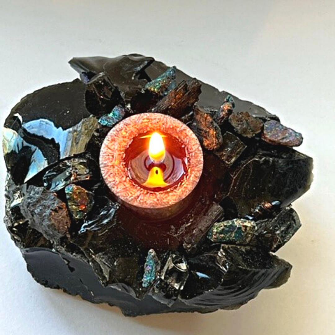 Obsidian - Kat & Gio Aromatherapy Crystal Gemstone Candles 