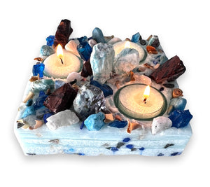 COSMIC ATOLL 02 - Kat & Gio Aromatherapy Crystal Gemstone Candles 