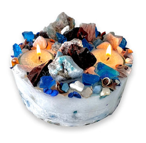 COSMIC ATOLL 03 - Kat & Gio Aromatherapy Crystal Gemstone Candles 