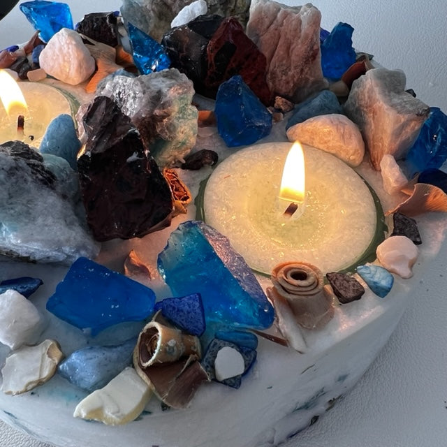 COSMIC ATOLL 03 - Kat & Gio Aromatherapy Crystal Gemstone Candles 