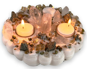 VENUSIAN GLOW 01 - Kat & Gio Aromatherapy Crystal Gemstone Candles 