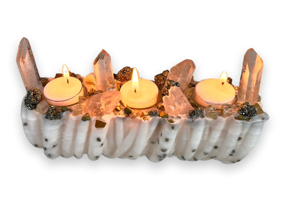 VENUSIAN GLOW 02 - Kat & Gio Aromatherapy Crystal Gemstone Candles 