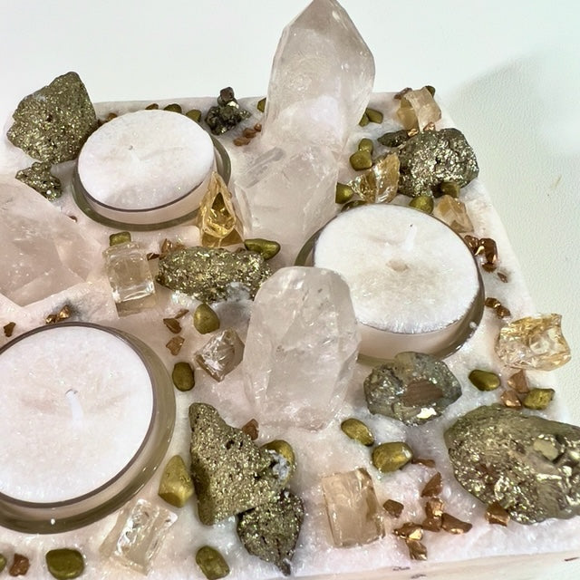 VENUSIAN GLOW 03 - Kat & Gio Aromatherapy Crystal Gemstone Candles 